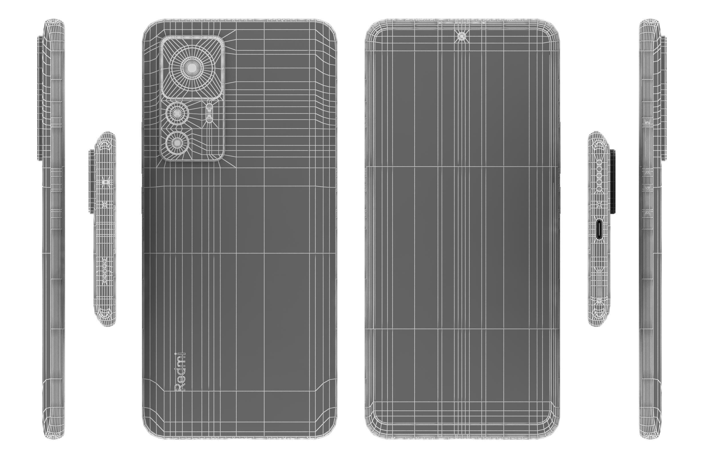 Xiaomi Redmi K50 Ultra And K60E Low-poly 3D model_34