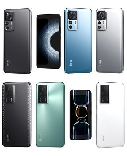 Xiaomi Redmi K50 Ultra And K60E Low-poly 3D model