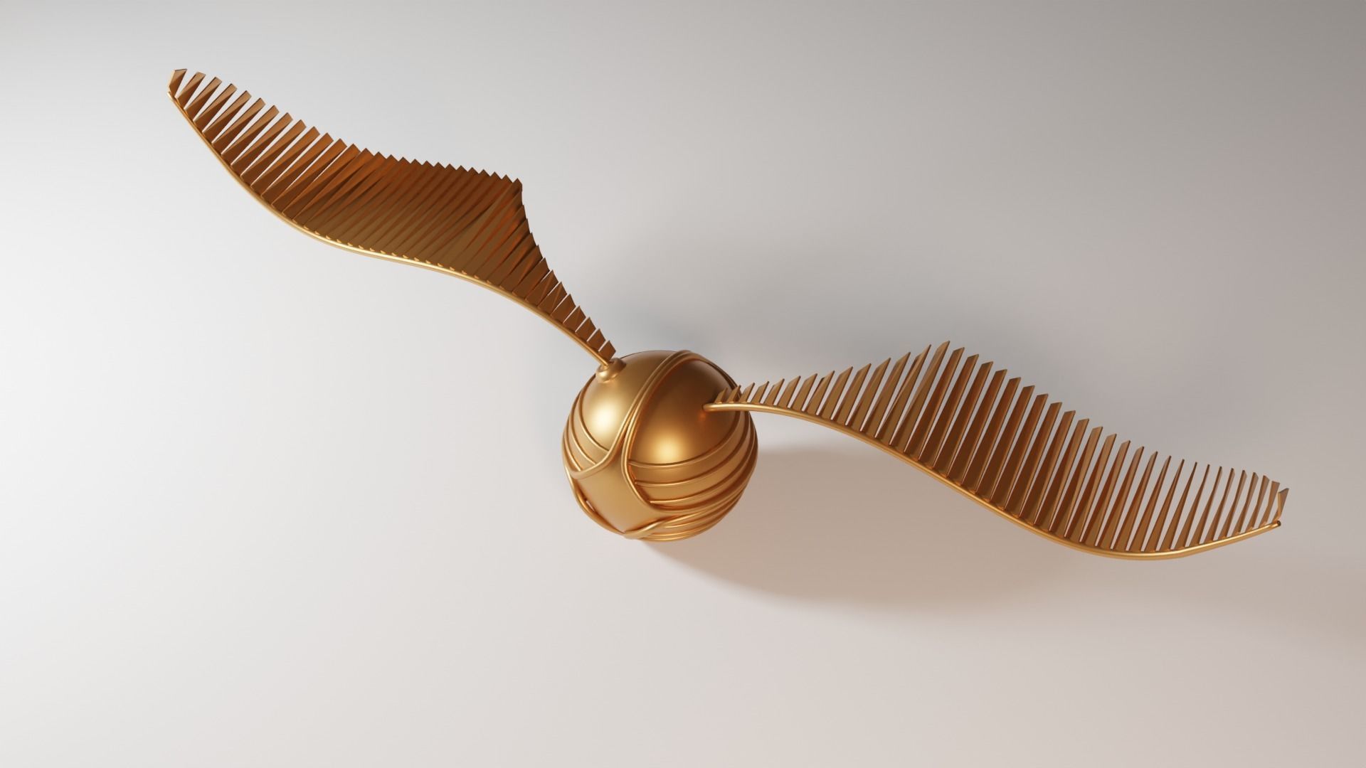 Golden Snitch Low-poly 3D model_1