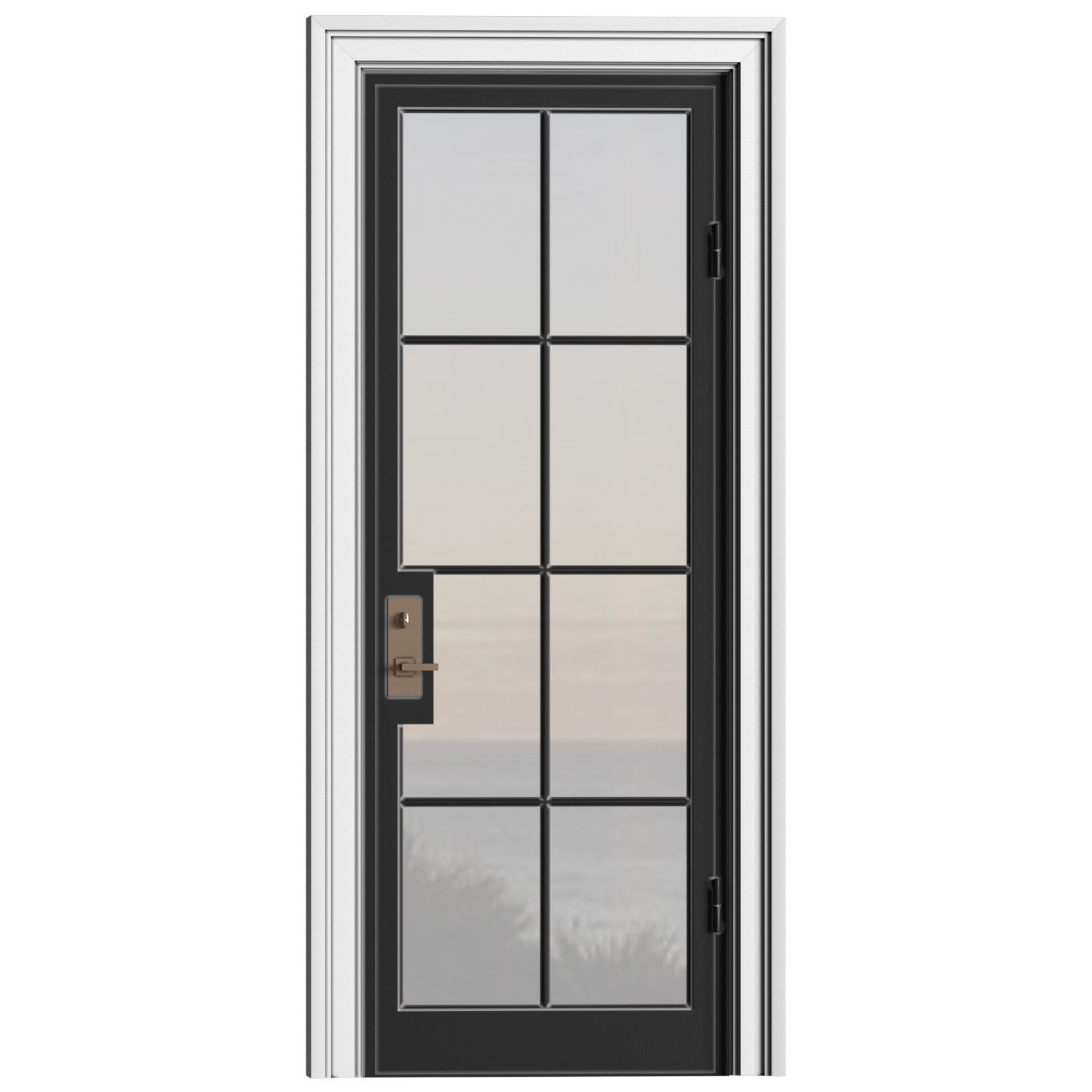 External Iron Front Doors 3D model_1