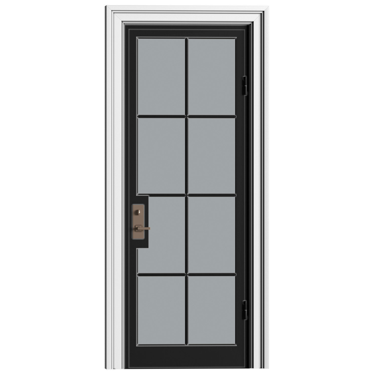 External Iron Front Doors 3D model_2