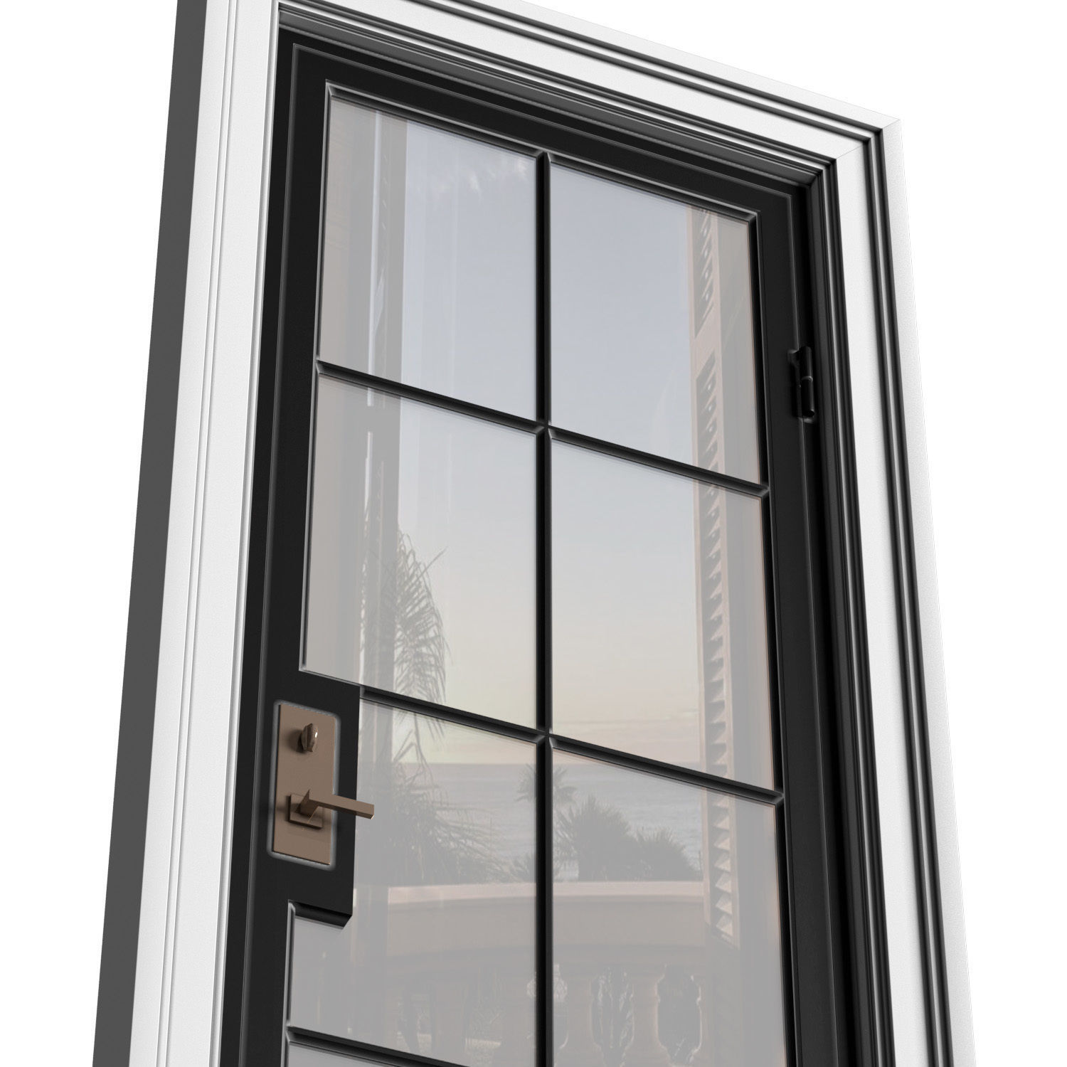 External Iron Front Doors 3D model_3