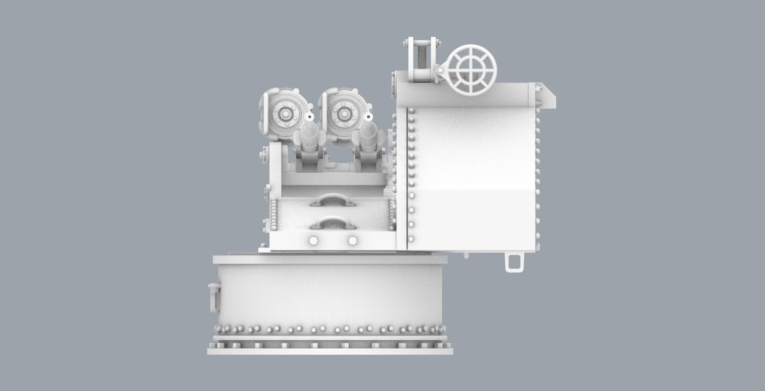Bofors 40mm 3D Model  Low-poly 3D model_6