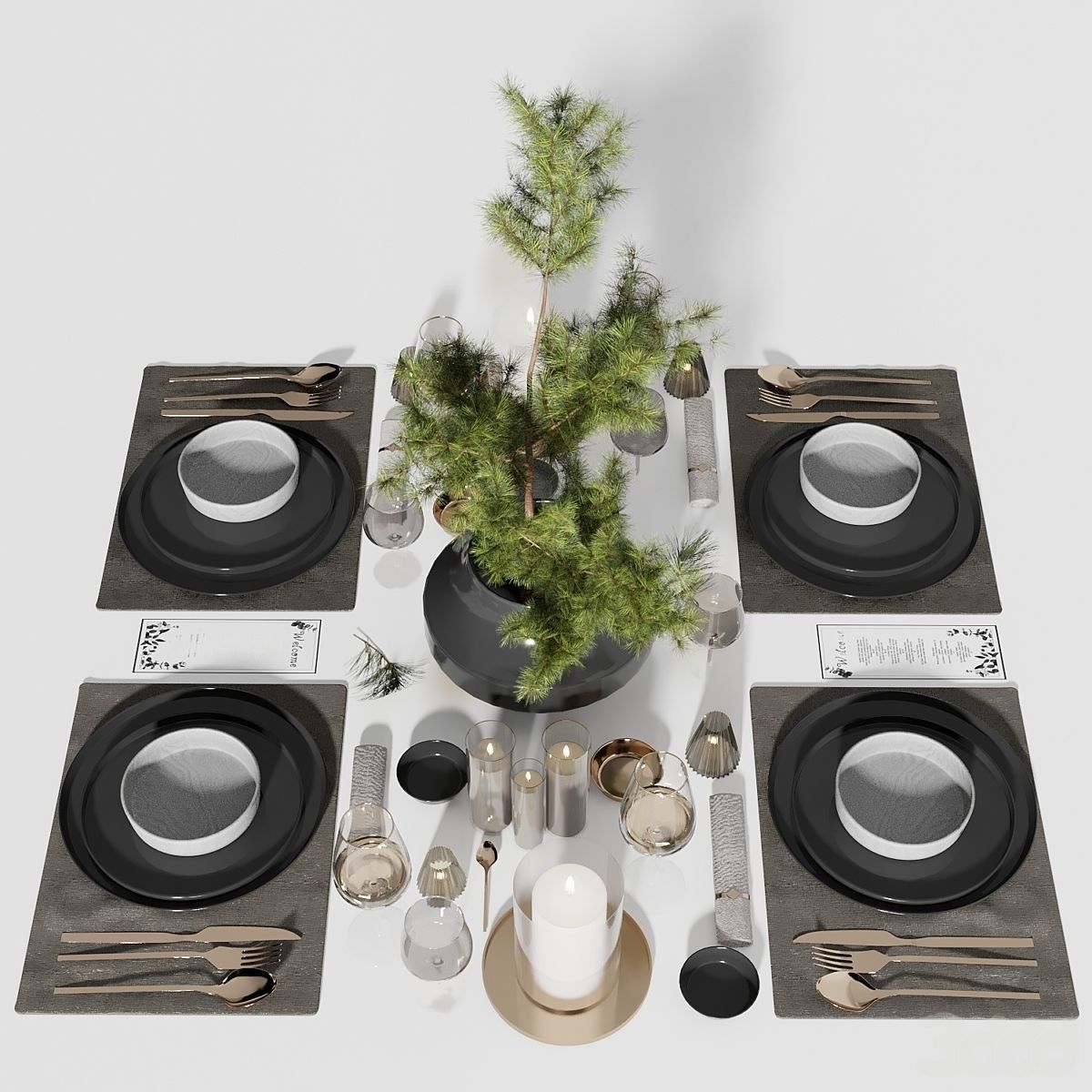 tableware set5 3D model_2