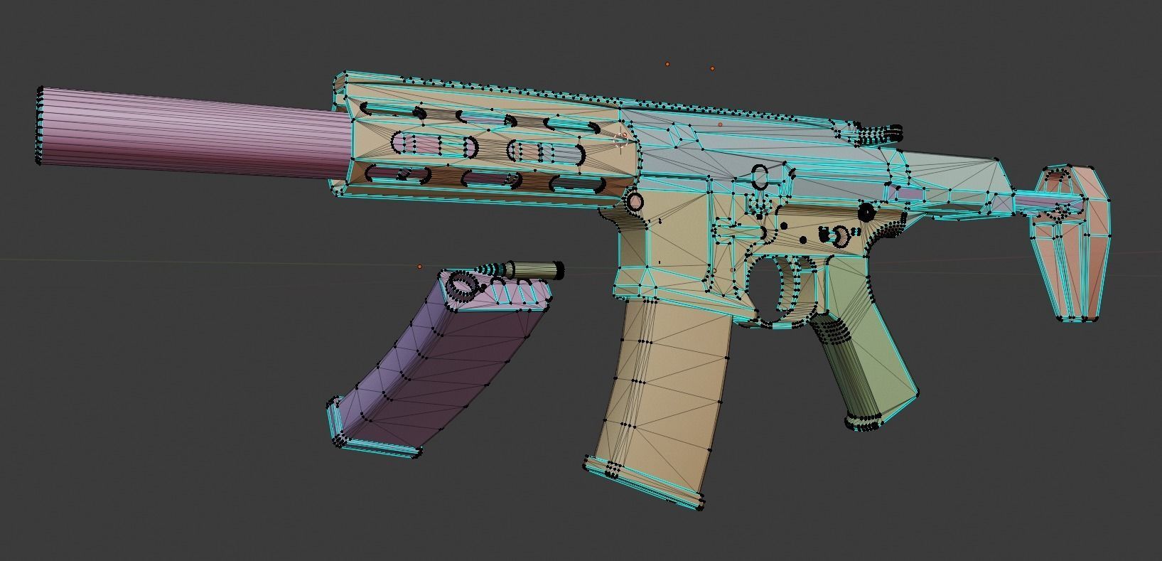 AAC Honey Badger Low-poly 3D model_27