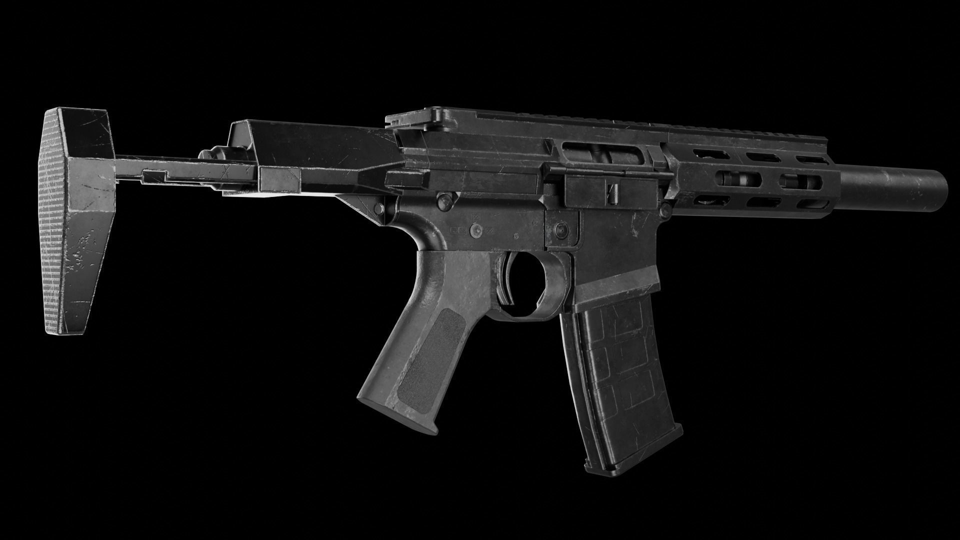 AAC Honey Badger Low-poly 3D model_2