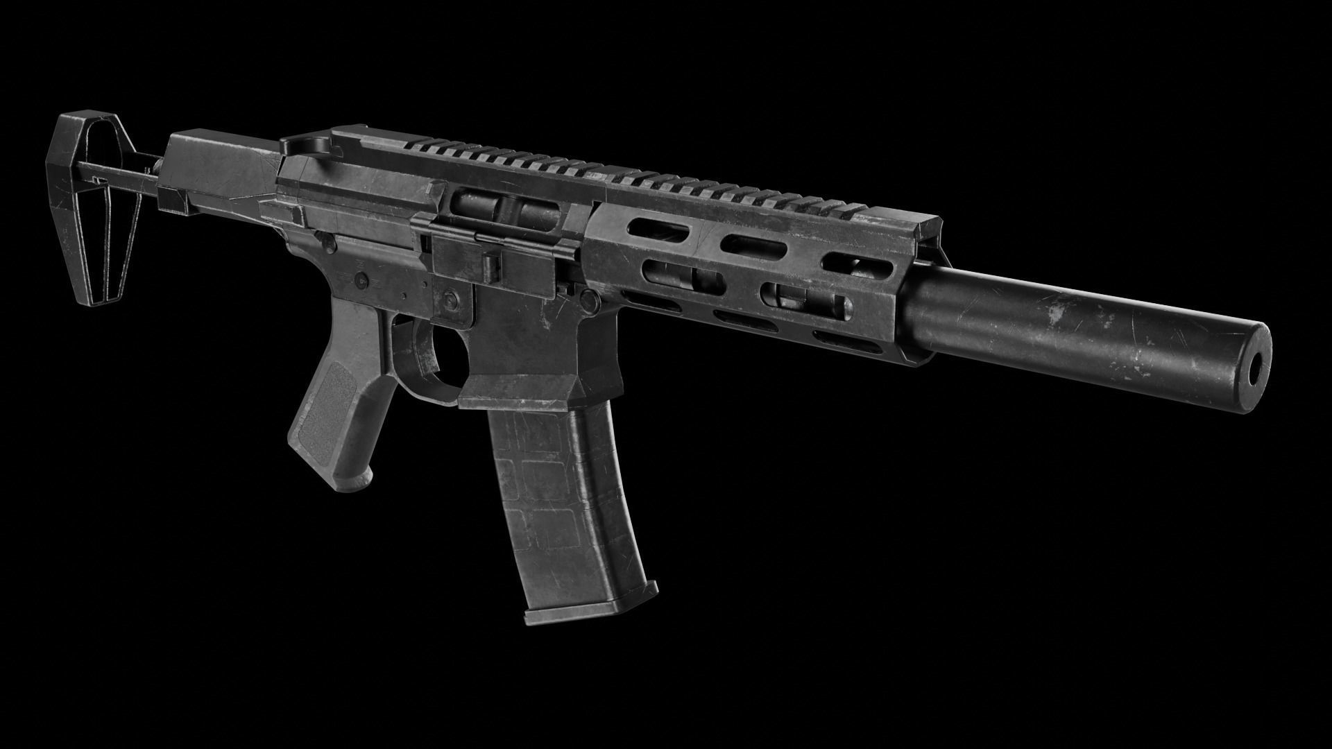 AAC Honey Badger Low-poly 3D model_4