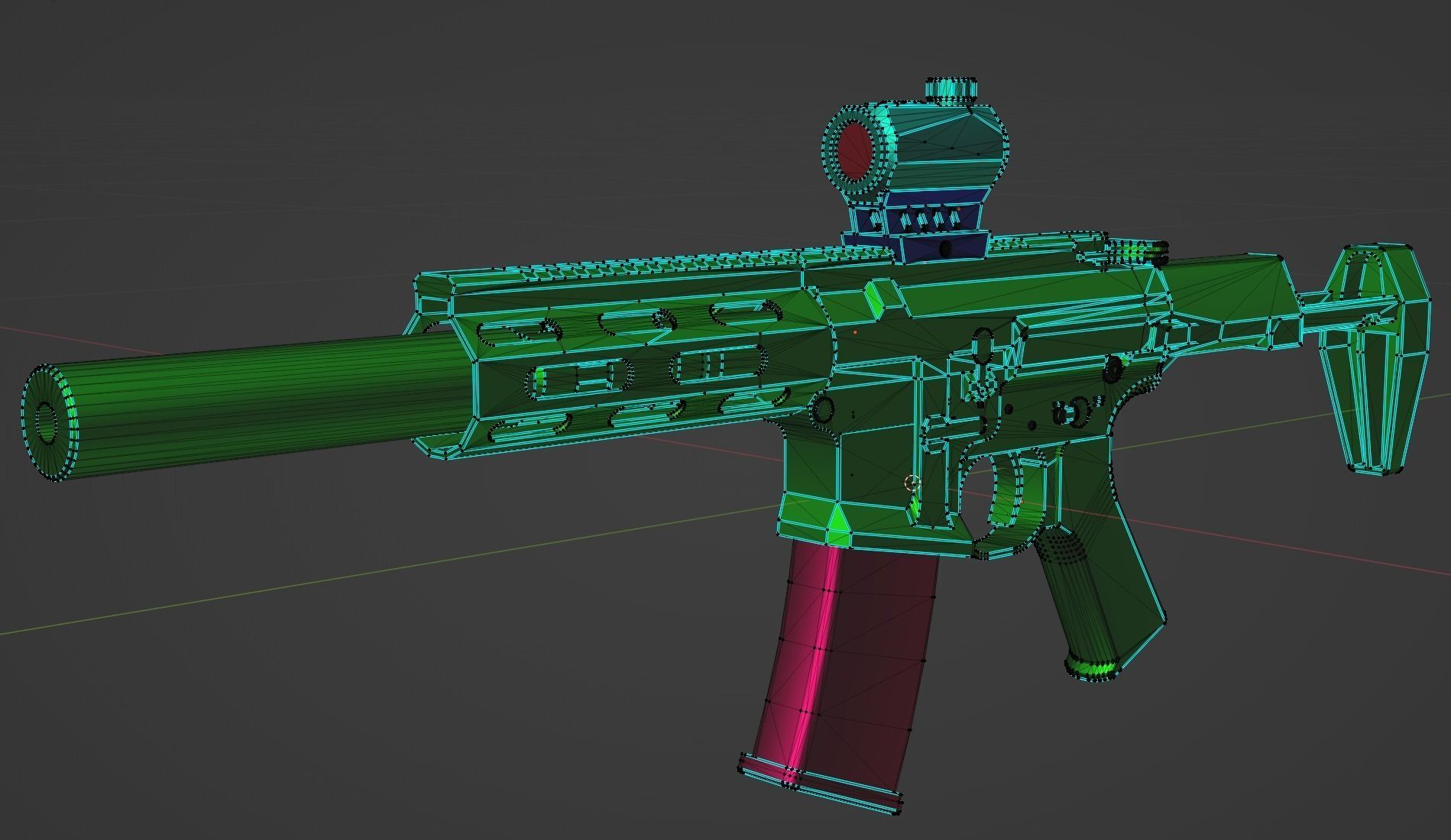 AAC Honey Badger Low-poly 3D model_26