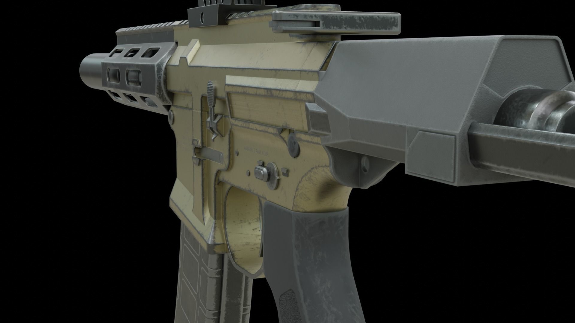 AAC Honey Badger Low-poly 3D model_14