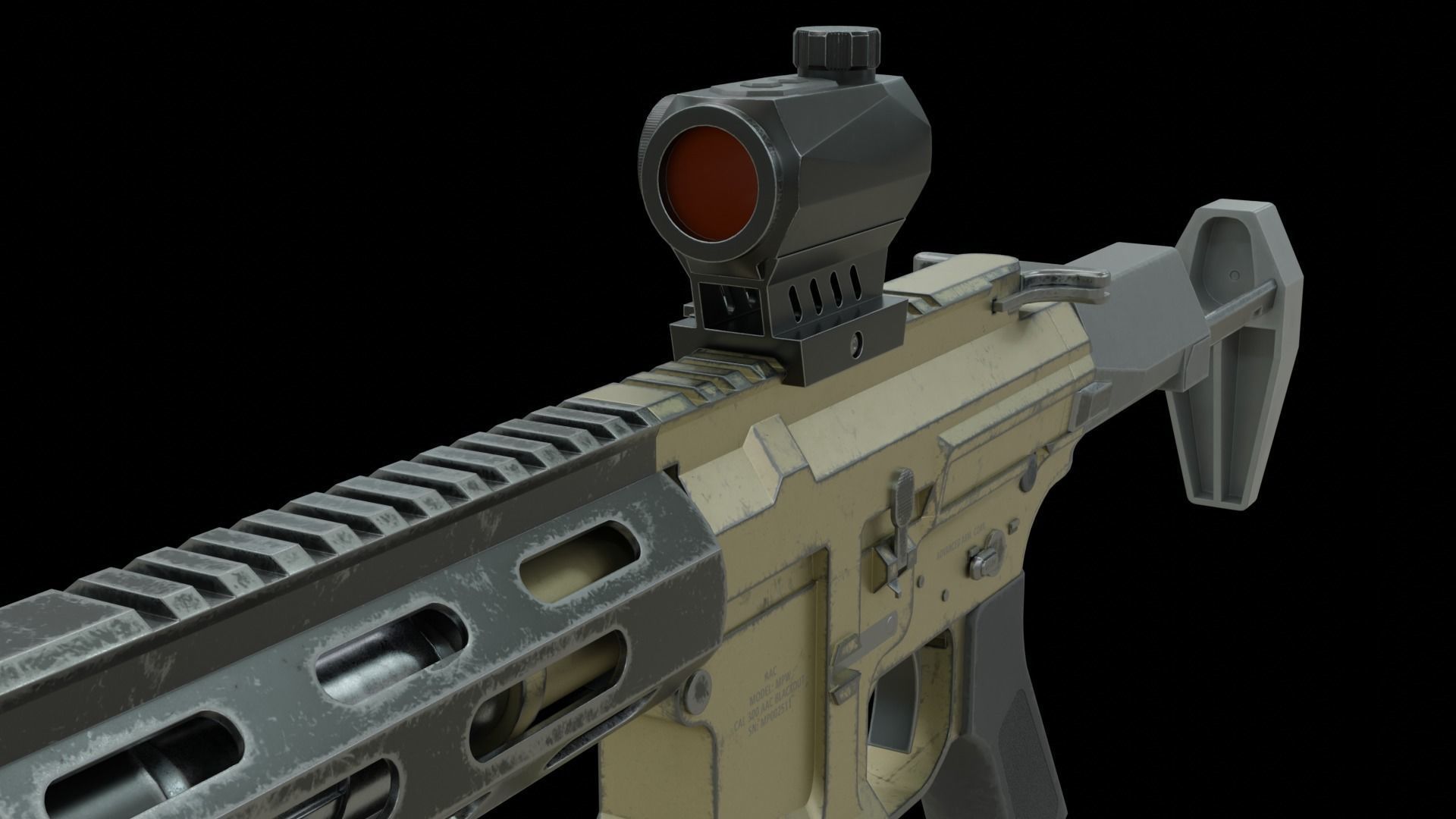 AAC Honey Badger Low-poly 3D model_19