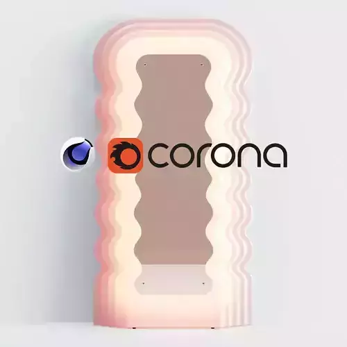 Sottsass Ultrafragola mirror - Cinema4d - Corona 3d model 3D model