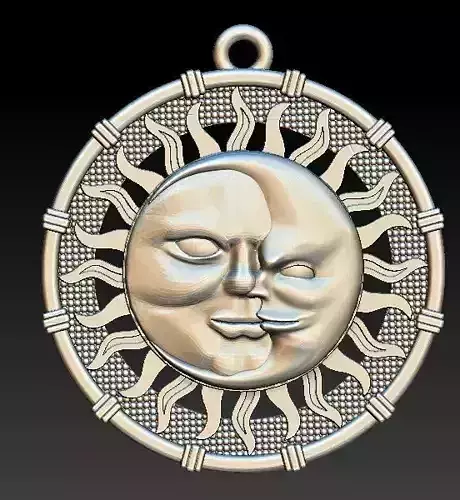 sun and moon pendant