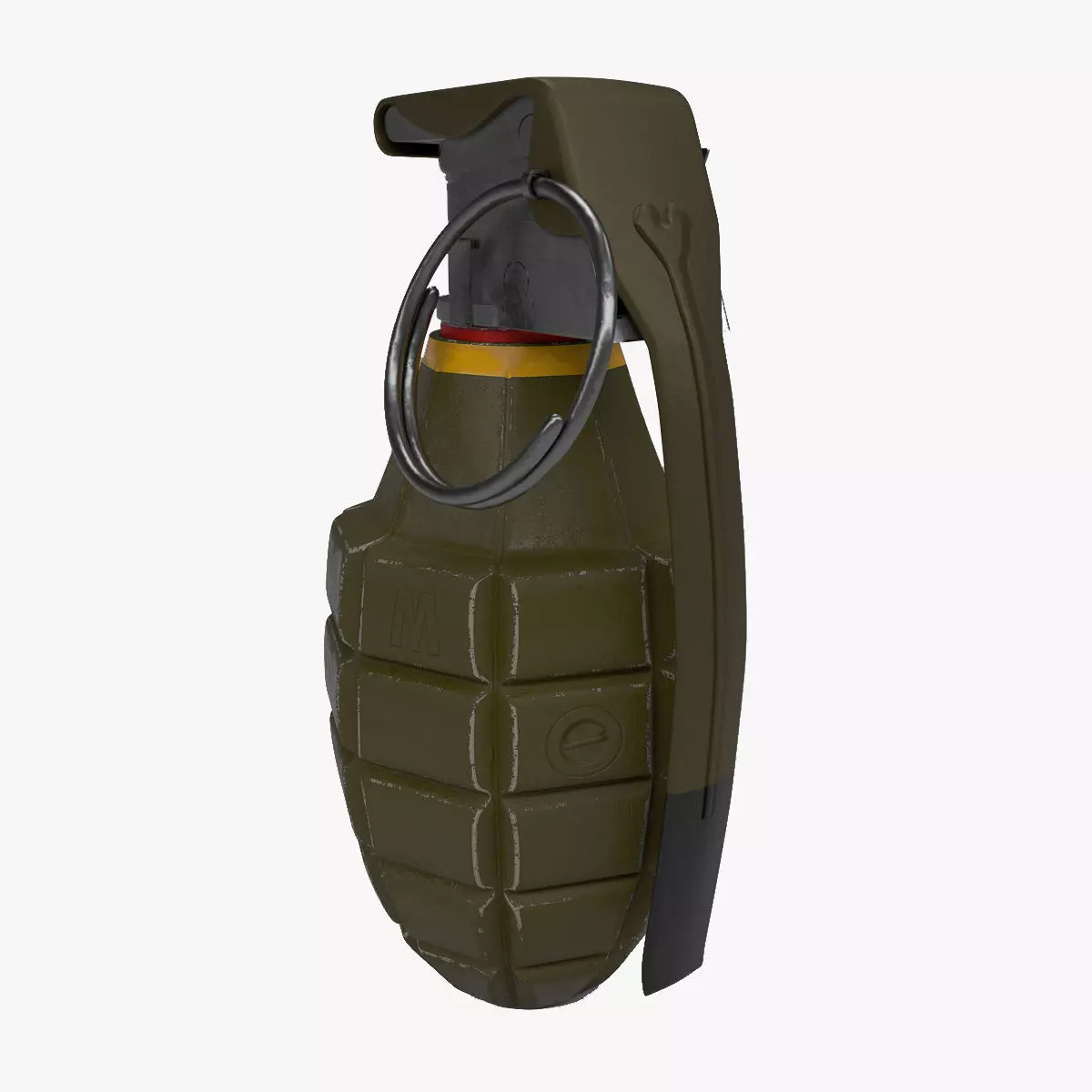 Hand Grenade Low-poly 3D model_0