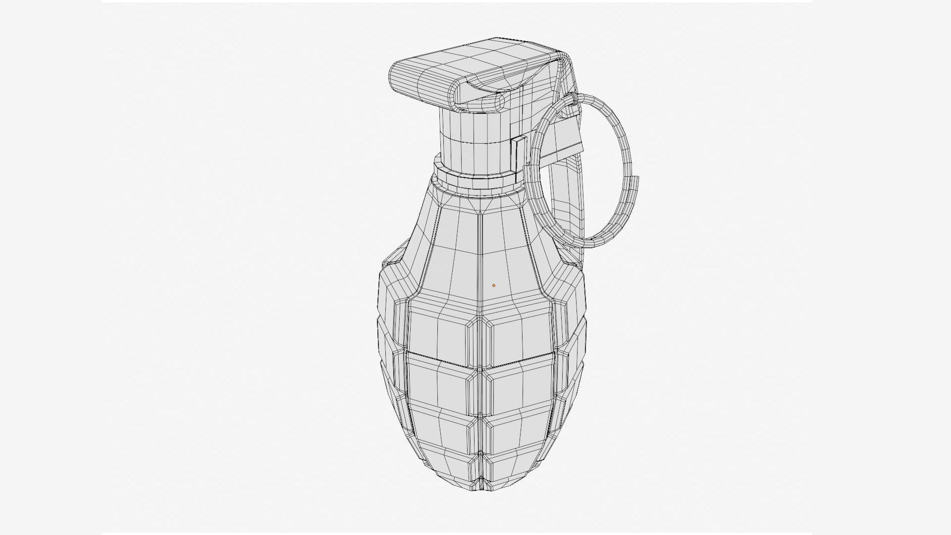 Hand Grenade Low-poly 3D model_6