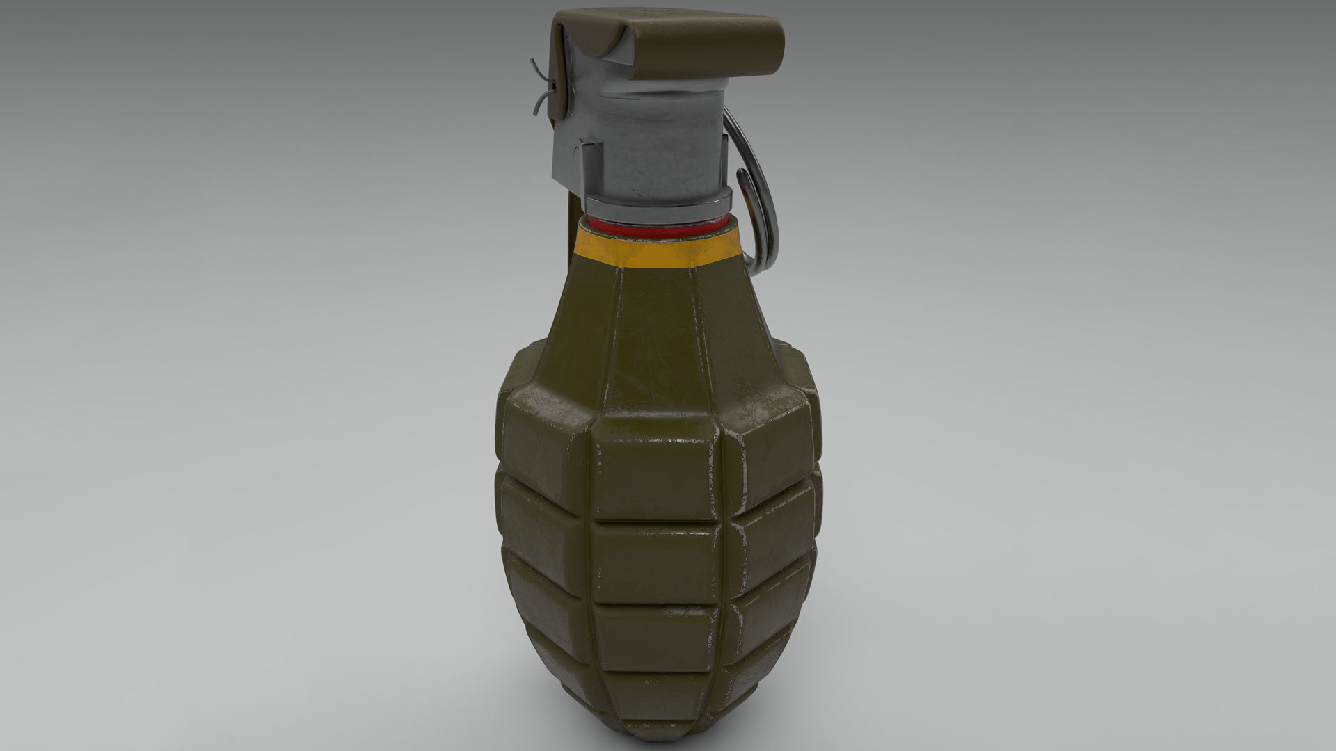 Hand Grenade Low-poly 3D model_3