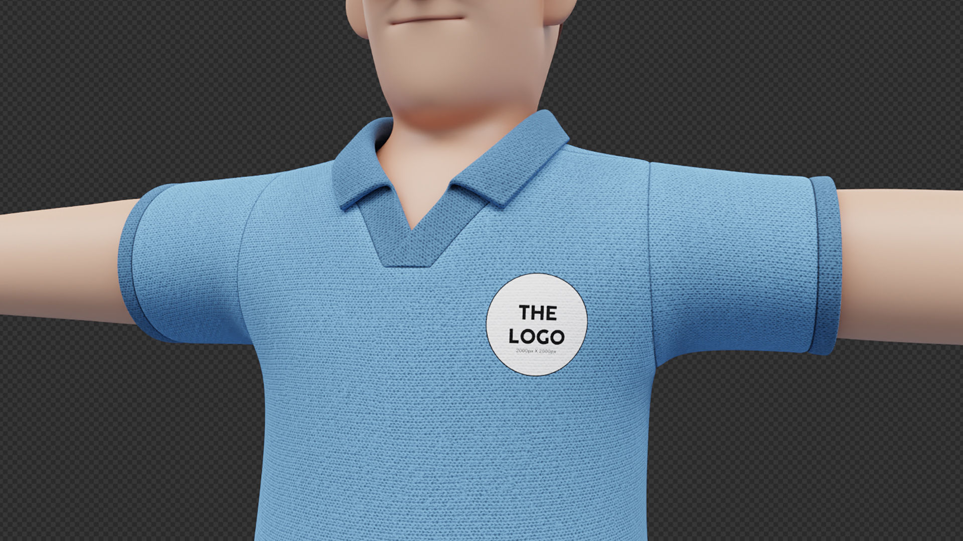 Customizable Cartoon Office  Illustration Character  Low-poly 3D model_27