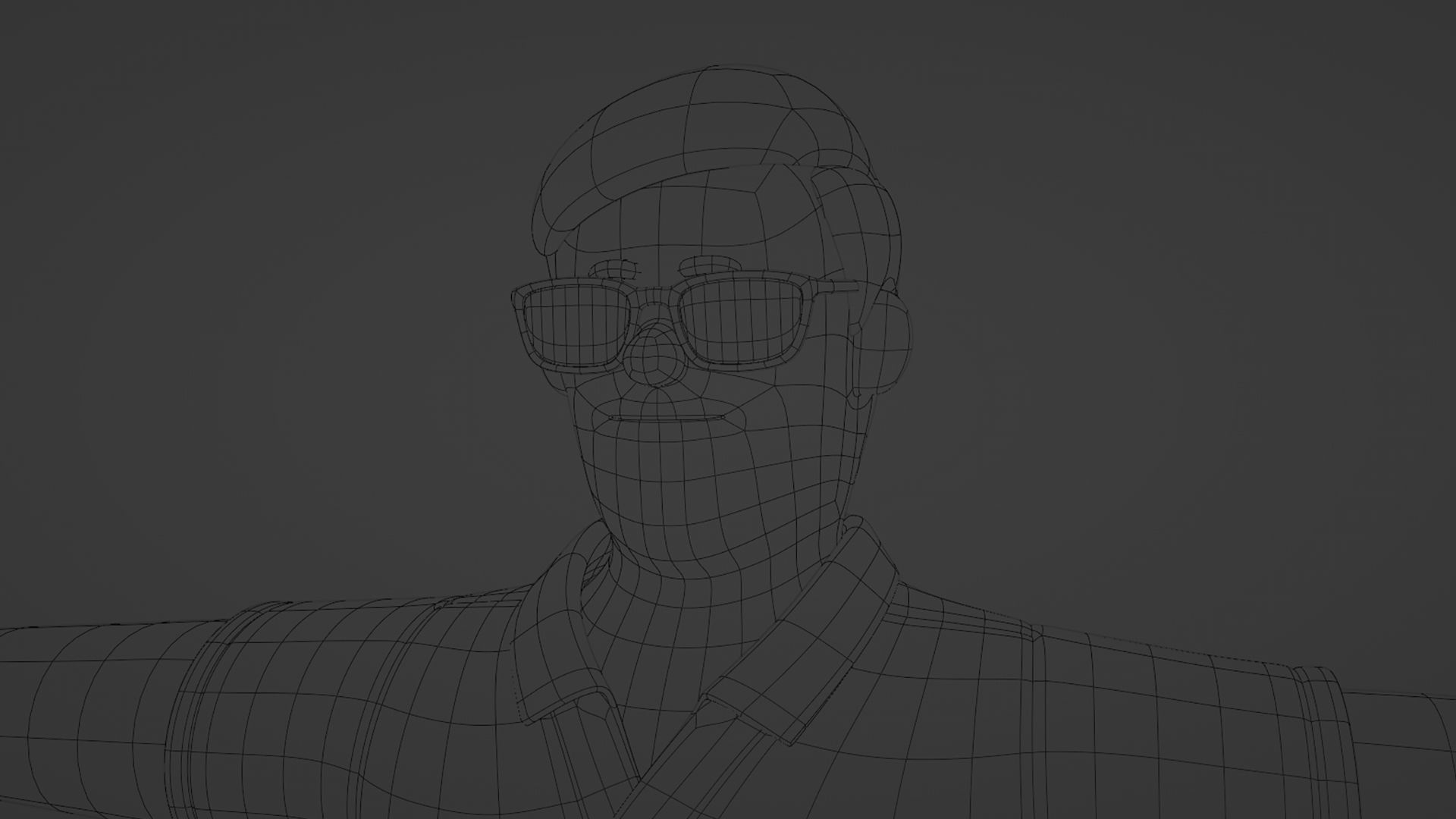 Customizable Cartoon Office  Illustration Character  Low-poly 3D model_34