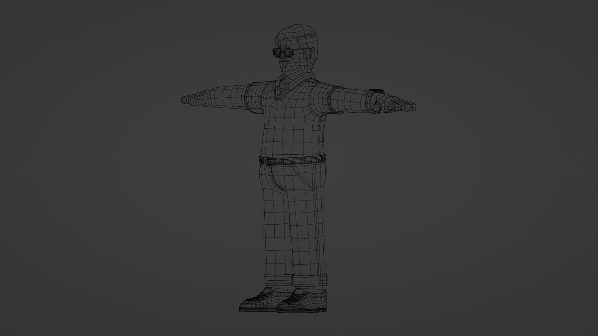 Customizable Cartoon Office  Illustration Character  Low-poly 3D model_30