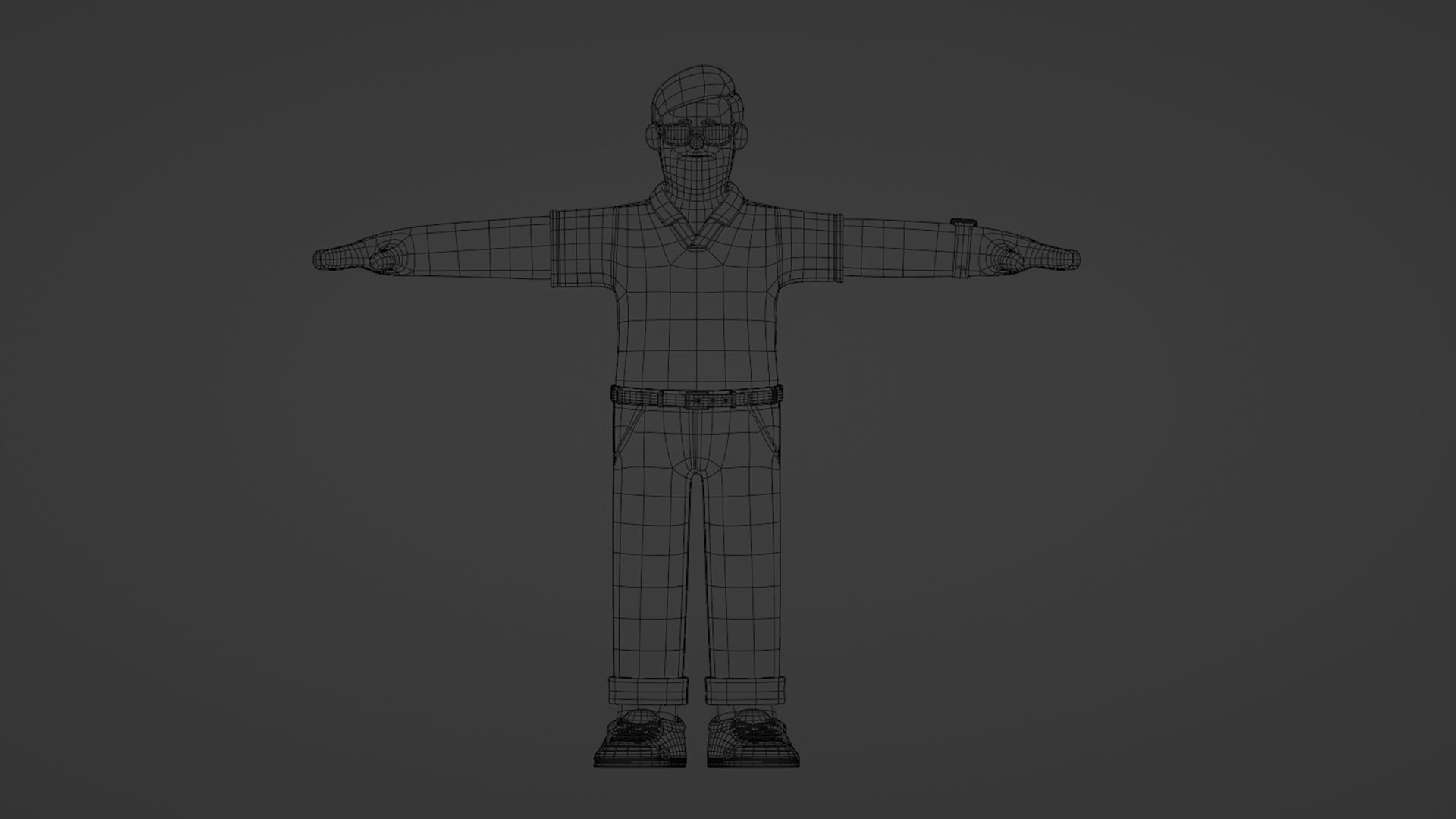 Customizable Cartoon Office  Illustration Character  Low-poly 3D model_29