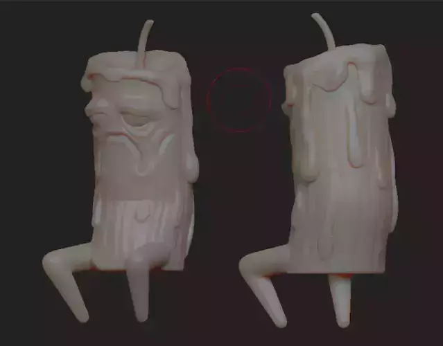 sad candle 3D print model