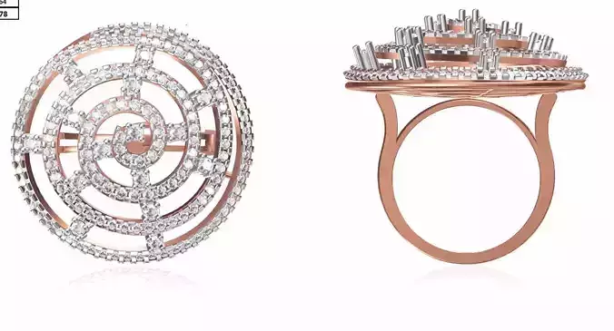 Women Wedding Engagement Ring STL OBJ FBX JCD Details