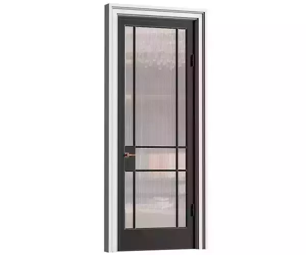 Interior Door in Art Deco style with corrugated glass