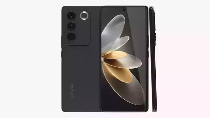 Vivo S16 Black Low-poly 3D model