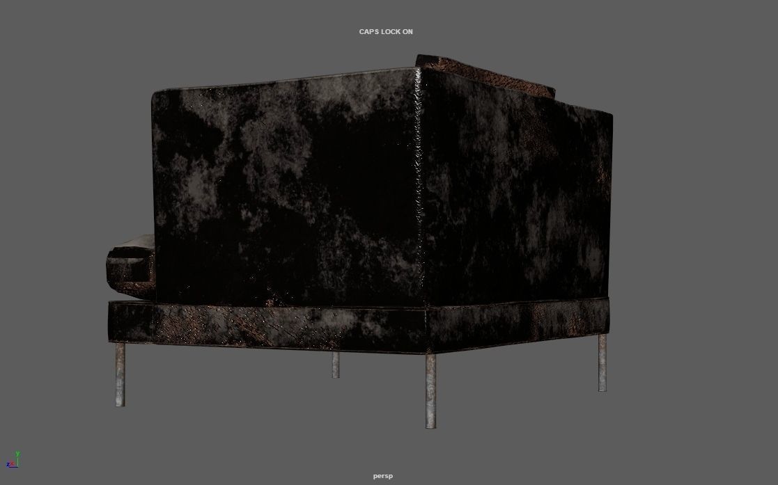 4K Realistic Abandon Sofa 3D model_32