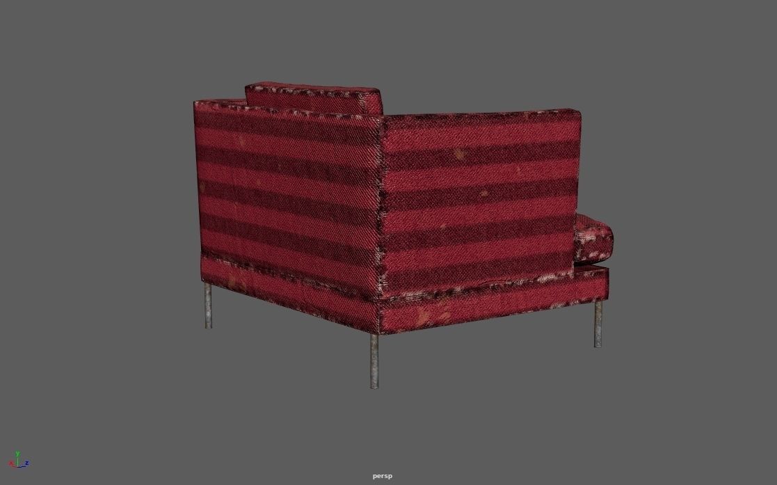 4K Realistic Abandon Sofa 3D model_8