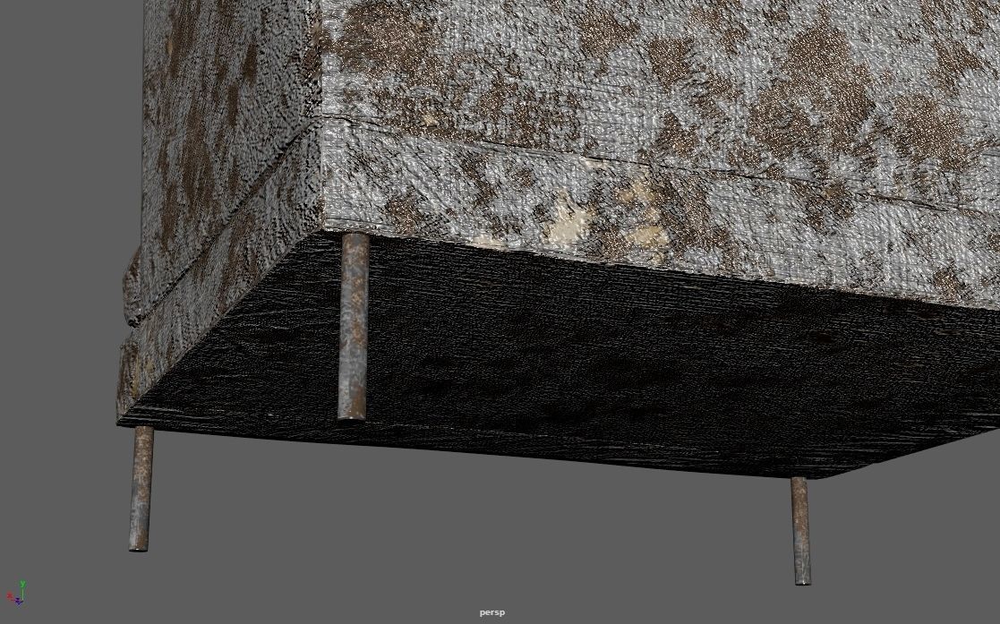 4K Realistic Abandon Sofa 3D model_26