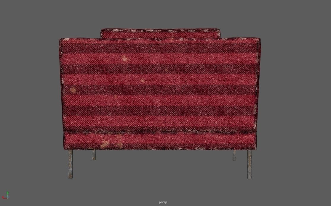 4K Realistic Abandon Sofa 3D model_10
