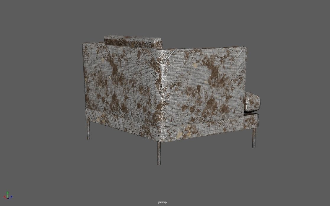 4K Realistic Abandon Sofa 3D model_23