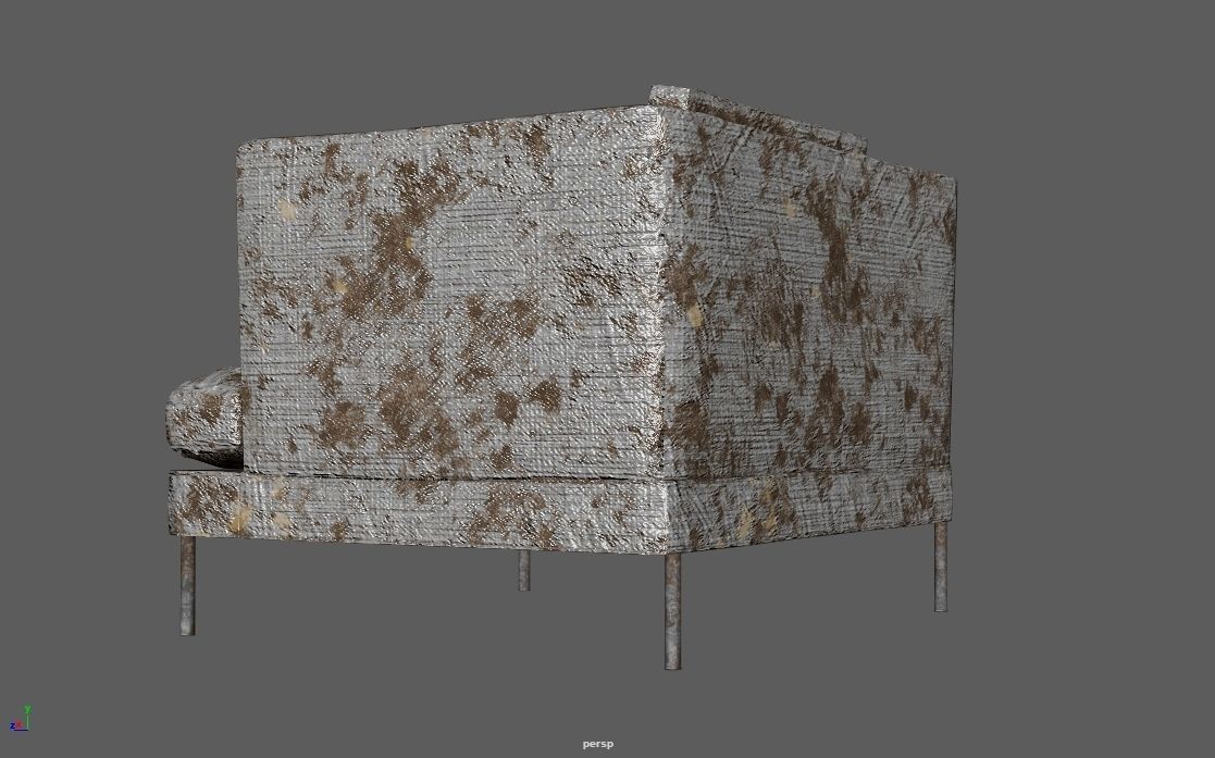 4K Realistic Abandon Sofa 3D model_20