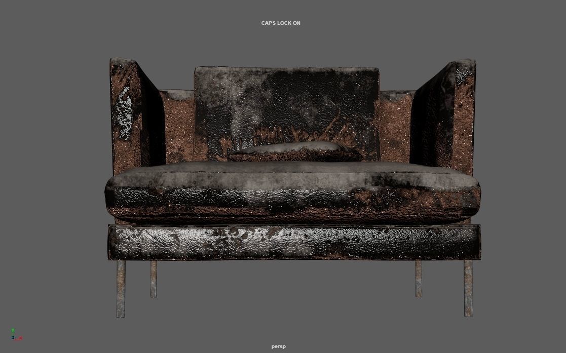 4K Realistic Abandon Sofa 3D model_30