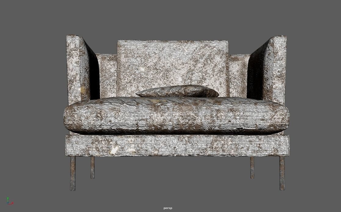 4K Realistic Abandon Sofa 3D model_14