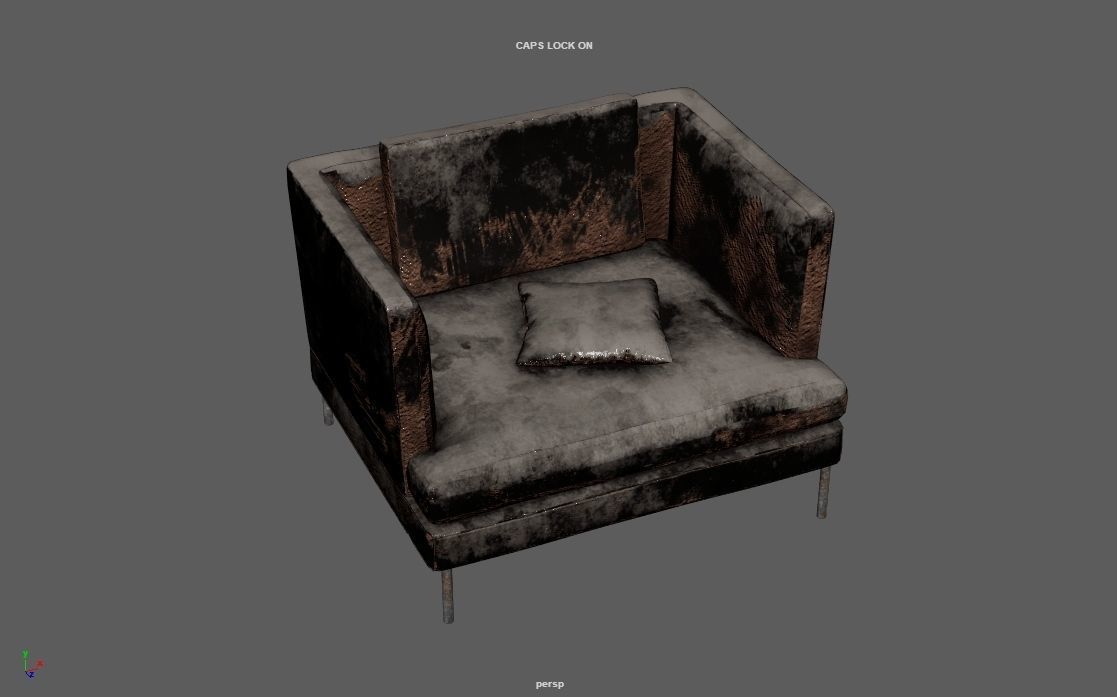 4K Realistic Abandon Sofa 3D model_29