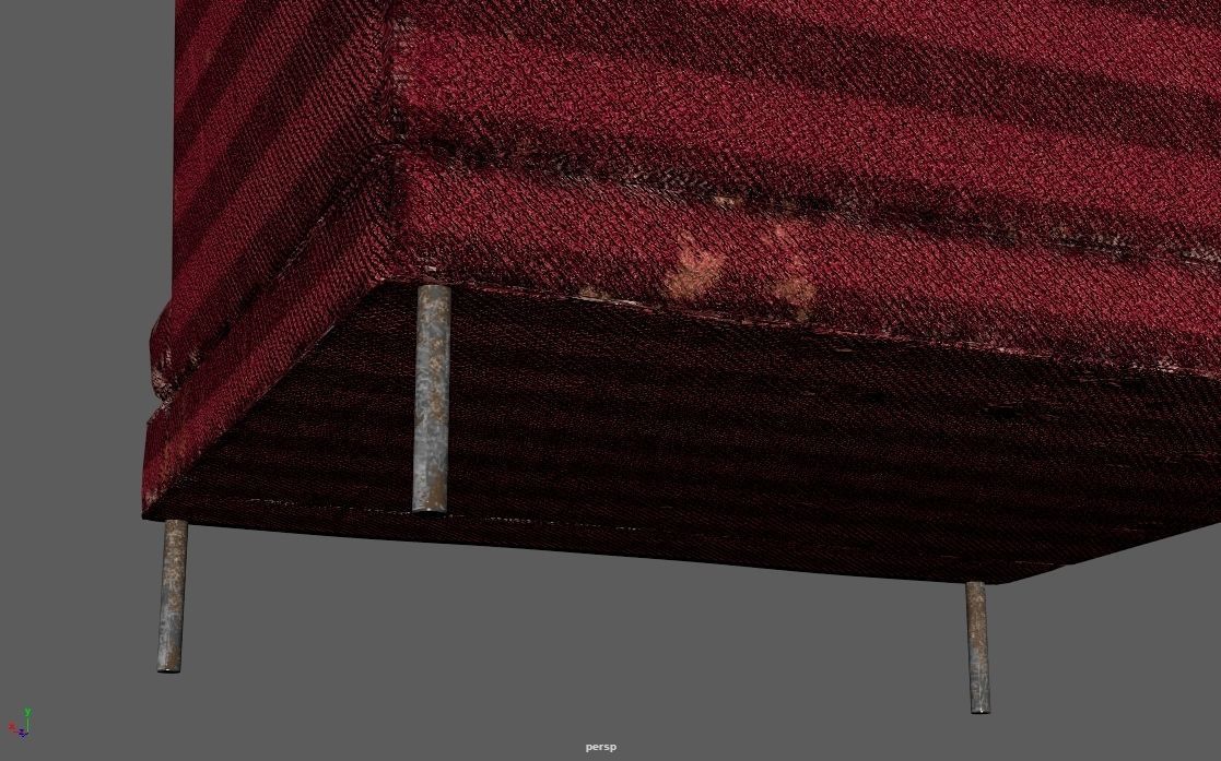 4K Realistic Abandon Sofa 3D model_9