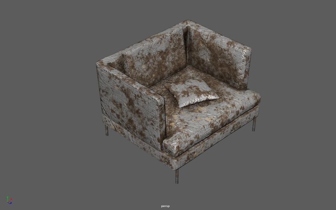 4K Realistic Abandon Sofa 3D model_19