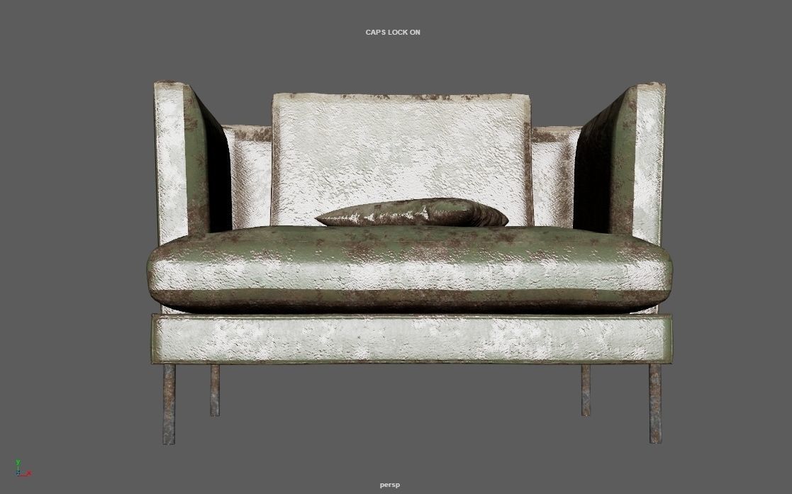 4K Realistic Abandon Sofa 3D model_45