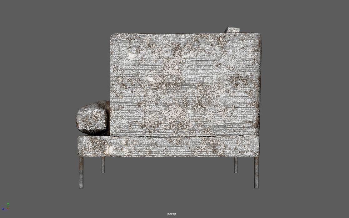 4K Realistic Abandon Sofa 3D model_15