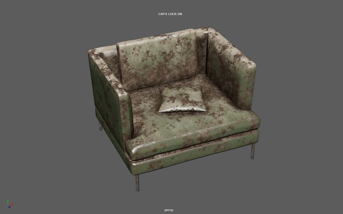 4K Realistic Abandon Sofa 3D model_44