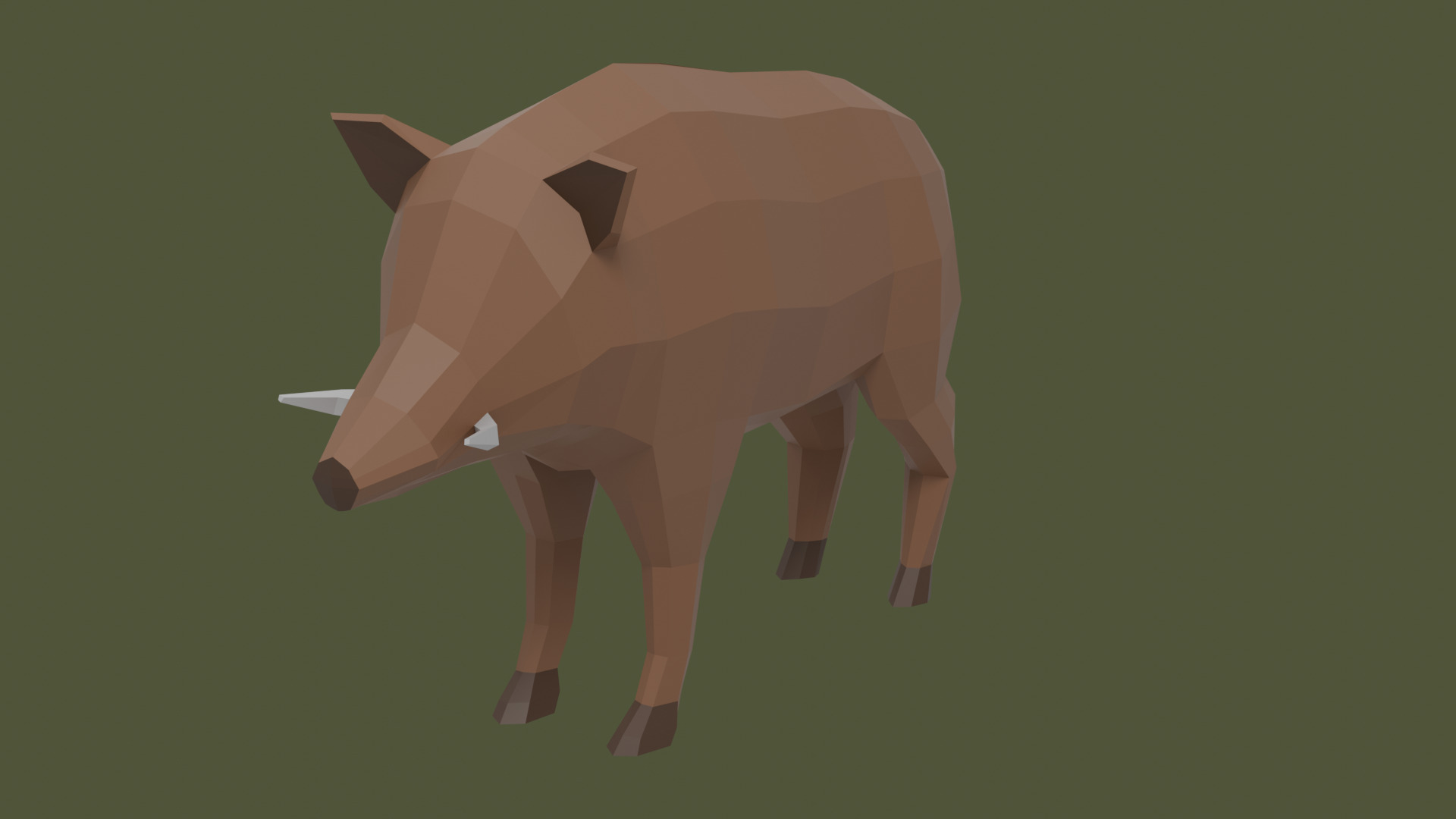 Lowpoly Stylized FOREST Animals Pack Low-poly 3D model_7