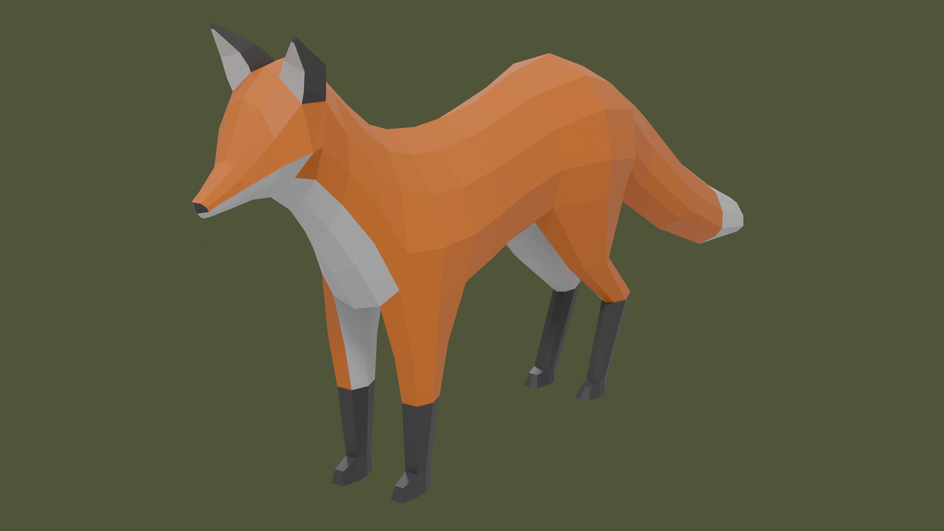 Lowpoly Stylized FOREST Animals Pack Low-poly 3D model_9