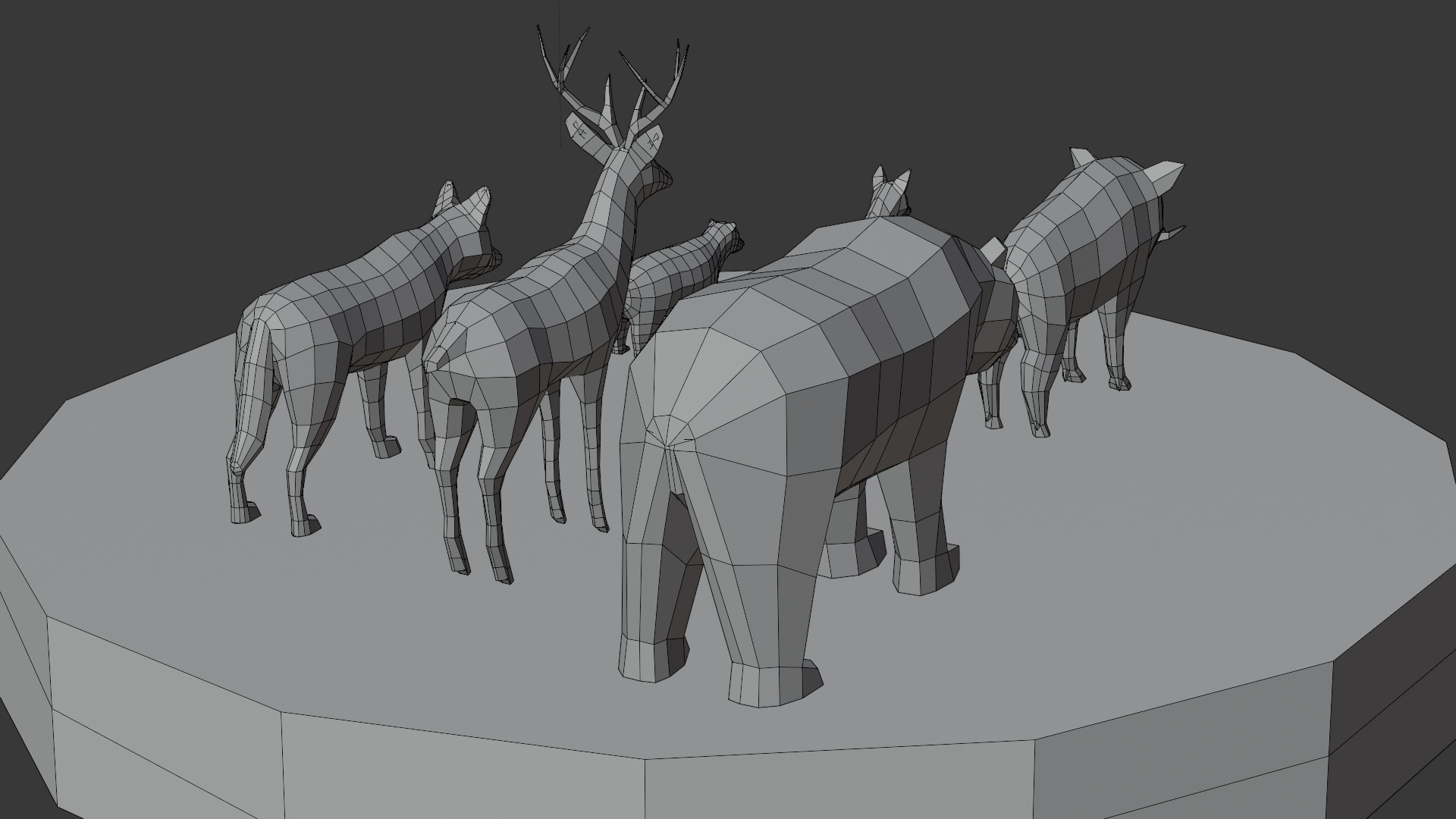 Lowpoly Stylized FOREST Animals Pack Low-poly 3D model_13
