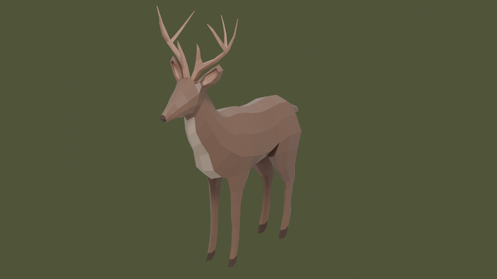 Lowpoly Stylized FOREST Animals Pack Low-poly 3D model_8