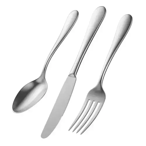 Dessert Knife Fork Spoon Generic Cutlery 3D model