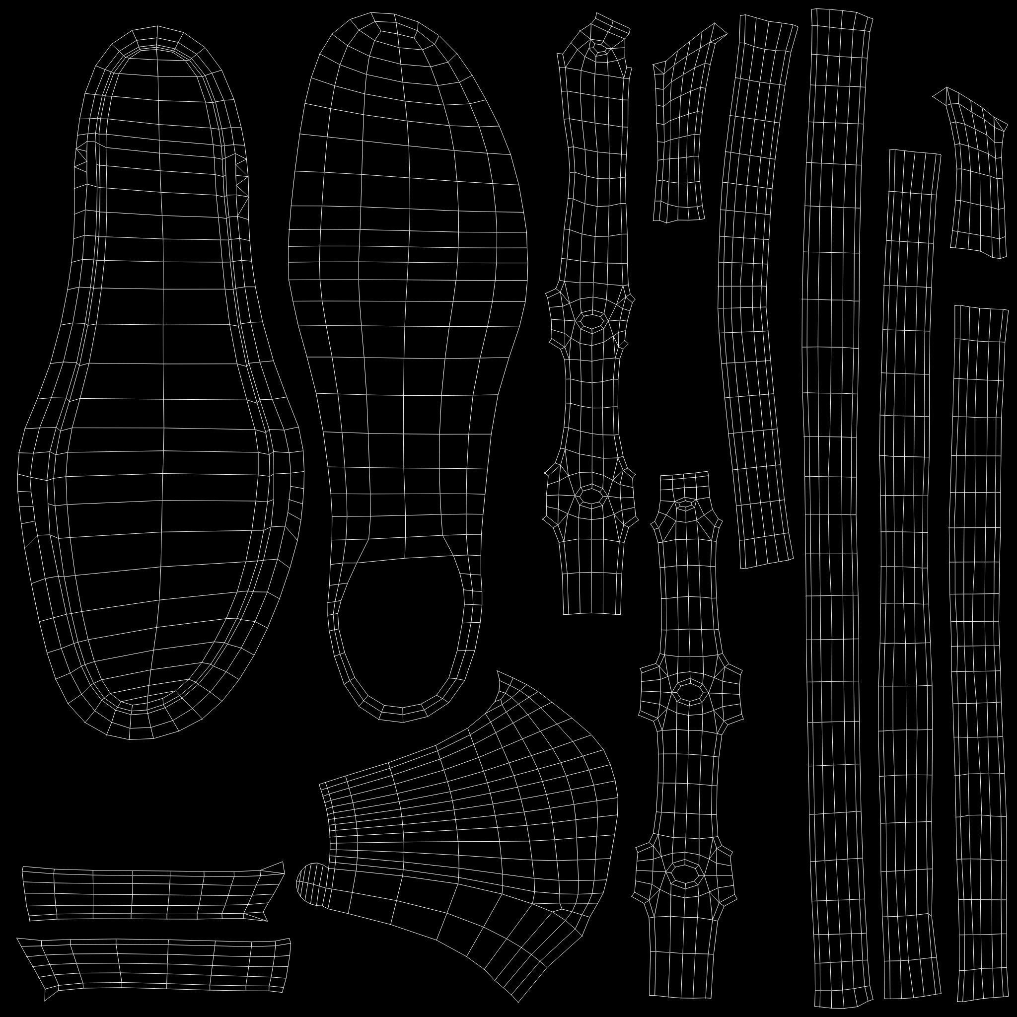 Female High Heel Gladiator Shoes Low-poly 3D model_13
