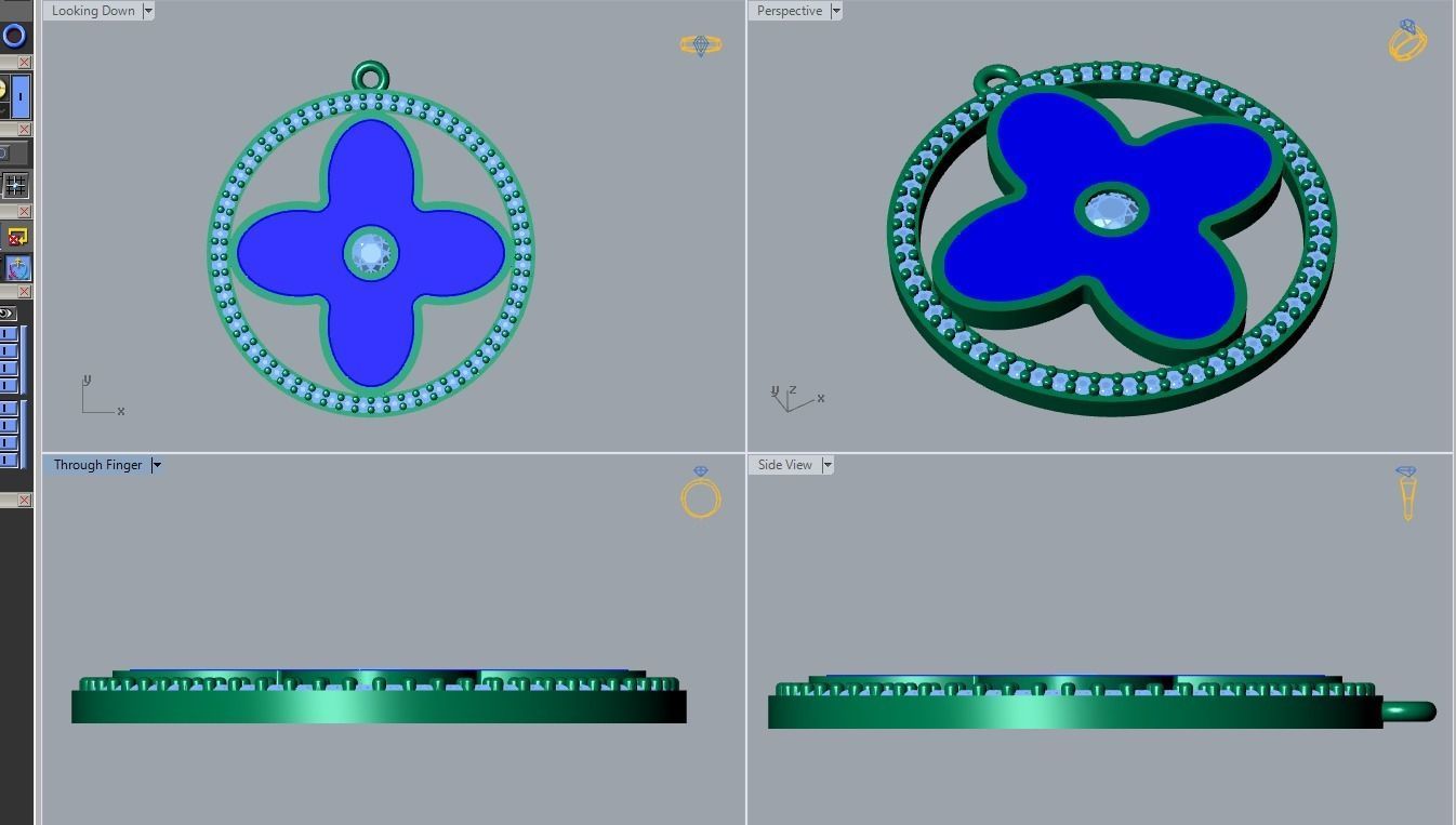 pendant 3D print model_3