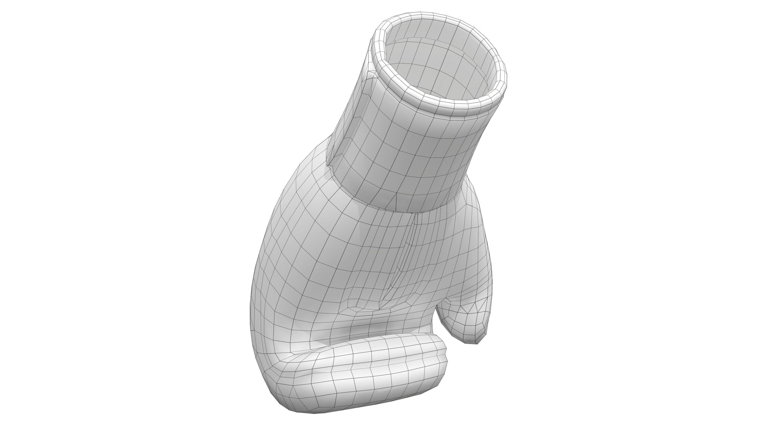 Female Pink Boxing Gloves V2 Low-poly 3D model_7