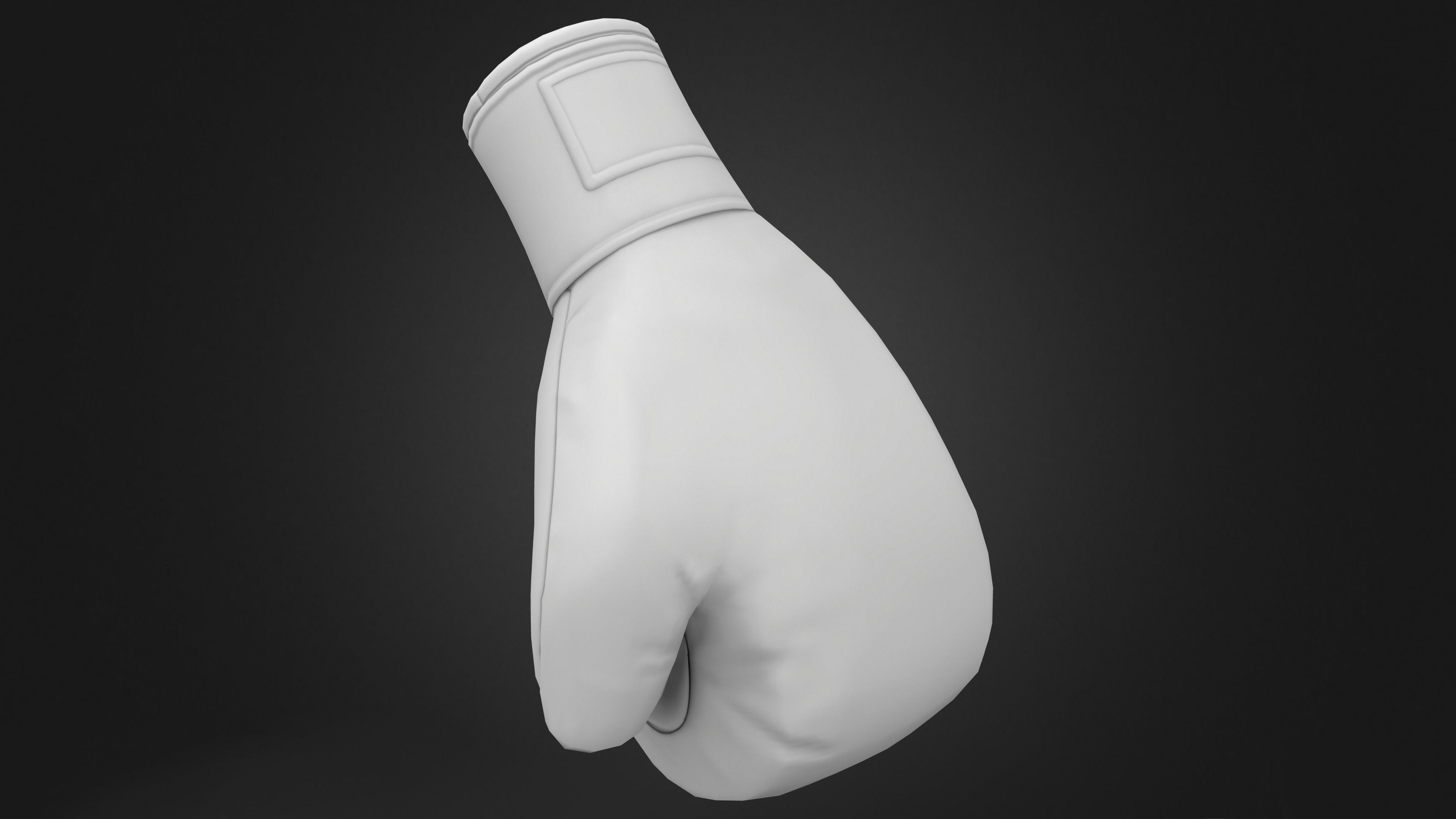 Female Pink Boxing Gloves V2 Low-poly 3D model_8